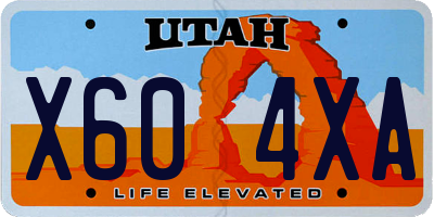 UT license plate X604XA