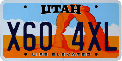 UT license plate X604XL