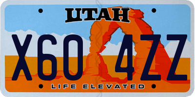 UT license plate X604ZZ