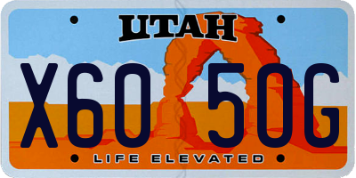 UT license plate X605OG