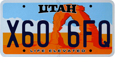 UT license plate X606FQ