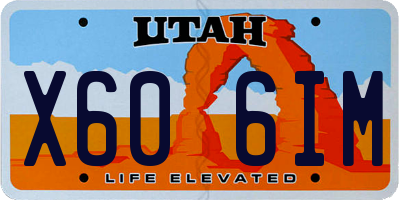UT license plate X606IM