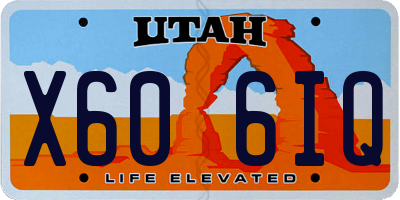 UT license plate X606IQ