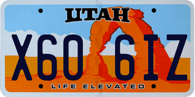 UT license plate X606IZ