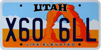 UT license plate X606LL