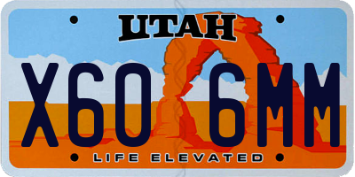 UT license plate X606MM