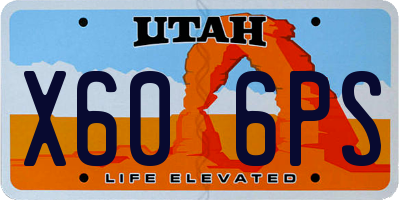 UT license plate X606PS