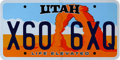 UT license plate X606XQ