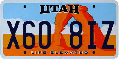 UT license plate X608IZ