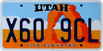 UT license plate X609CL