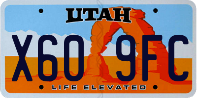 UT license plate X609FC