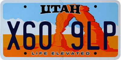 UT license plate X609LP
