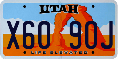 UT license plate X609OJ