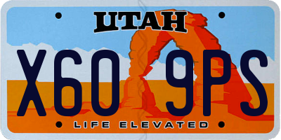 UT license plate X609PS