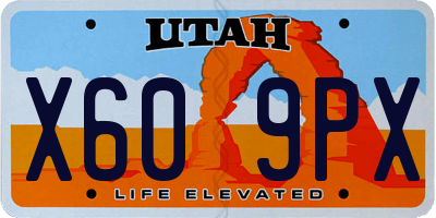 UT license plate X609PX