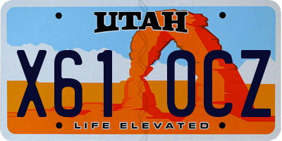 UT license plate X610CZ