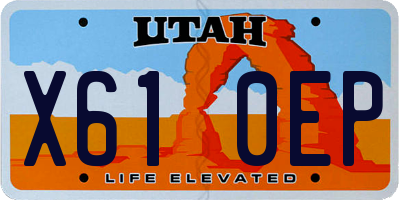 UT license plate X610EP