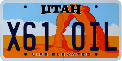 UT license plate X610IL