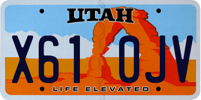UT license plate X610JV