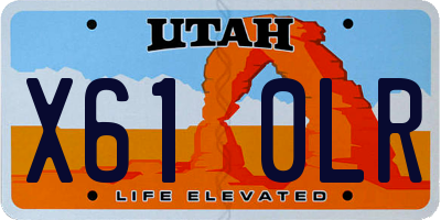 UT license plate X610LR