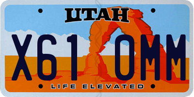 UT license plate X610MM