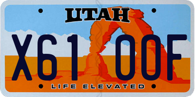 UT license plate X610OF
