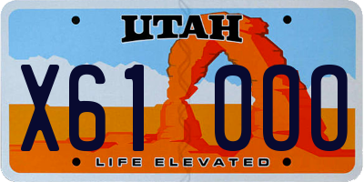 UT license plate X610OO