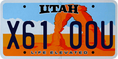 UT license plate X610OU