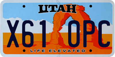 UT license plate X610PC
