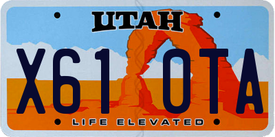 UT license plate X610TA