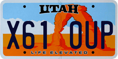 UT license plate X610UP