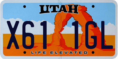 UT license plate X611GL