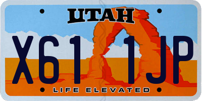 UT license plate X611JP