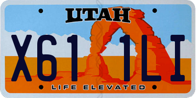 UT license plate X611LI