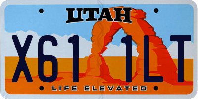 UT license plate X611LT