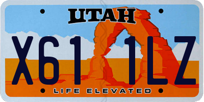 UT license plate X611LZ