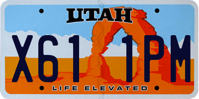 UT license plate X611PM