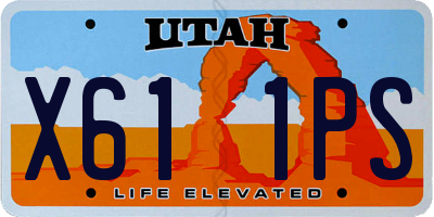 UT license plate X611PS