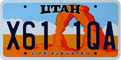 UT license plate X611QA
