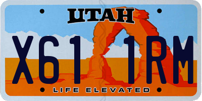 UT license plate X611RM