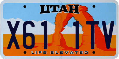 UT license plate X611TV
