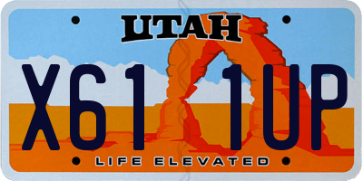 UT license plate X611UP