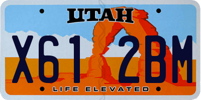 UT license plate X612BM