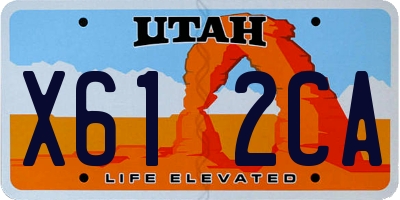 UT license plate X612CA