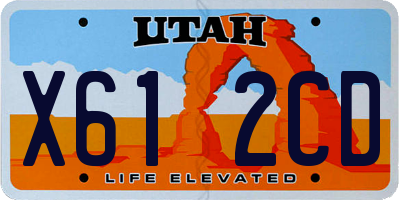 UT license plate X612CD