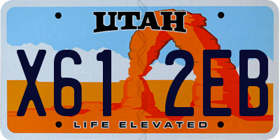 UT license plate X612EB
