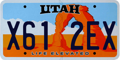 UT license plate X612EX