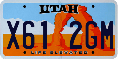UT license plate X612GM