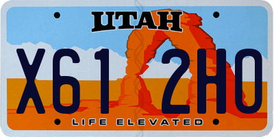 UT license plate X612HO
