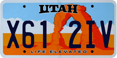 UT license plate X612IV